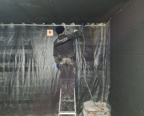 Iniezioni resina blocco acqua - Fosso VE sigillatura muro e solaio interrato